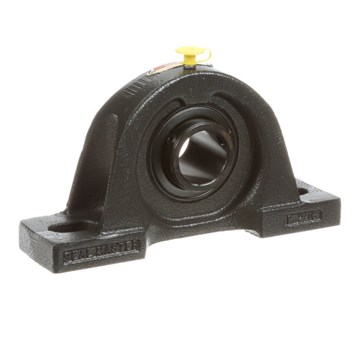 Sealmaster SPD-22 Mounted Ball Bearings, Black Oxide Bearing, Pillow Block Bearings, 1-3/8" Diameter, Cast Iron Housing, Double Set Screw Locking, Felt Labyrinth Seal, Wide Inner Race