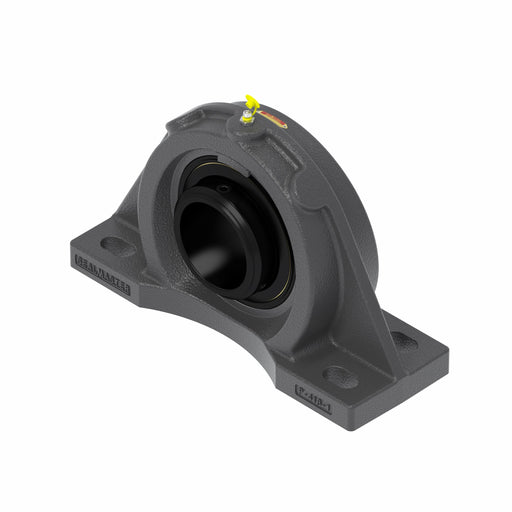 Sealmaster MFPD-79 Mounted Ball Bearings, Black Oxide Bearing, 4 Bolt Pillow Block Bearings, 4-15/16" Diameter, Cast Iron Housing, Double Set Screw Locking, Felt Labyrinth Seal, Wide Inner Race