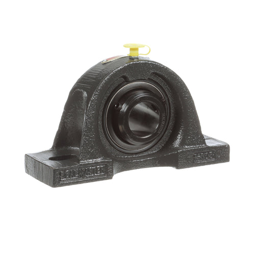 Sealmaster MPD-19 Mounted Ball Bearings, Black Oxide Bearing, Pillow Block Bearings, 1-3/16" Diameter, Cast Iron Housing, Double Set Screw Locking, Felt Labyrinth Seal, Wide Inner Race