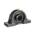 Sealmaster MPD-35 Mounted Ball Bearings, Black Oxide Bearing, Pillow Block Bearings, 2-3/16" Diameter, Cast Iron Housing, Double Set Screw Locking, Felt Labyrinth Seal, Wide Inner Race