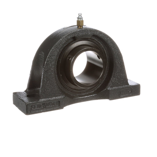 Sealmaster NP-39 VL Mounted Ball Bearings, Black Oxide Bearing, Pillow Block Bearings, 2-7/16" Diameter, Cast Iron Housing, Set Screw Locking, Felt Labyrinth Seal, High Temperature, Wide Inner Race