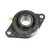Sealmaster MSFT-20C Mounted Ball Bearings, Black Oxide Bearing, 2 Bolt Flange Bearings, 1-1/4" Diameter, Cast Iron Housing, Set Screw Locking, Contact Seal, Wide Inner Race