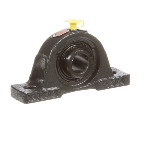 Sealmaster NP-14C Mounted Ball Bearings, Black Oxide Bearing, Pillow Block Bearings, 7/8" Diameter, Cast Iron Housing, Set Screw Locking, Contact Seal, Wide Inner Race