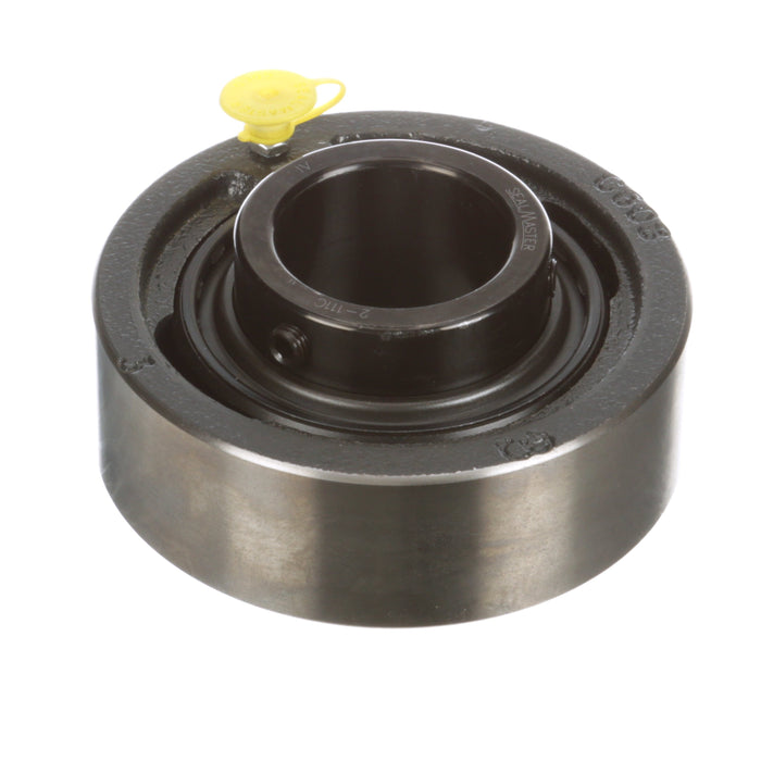 Sealmaster SC-27C Mounted Ball Bearings, Black Oxide Bearing, Cylindrical Cartridge Bearing, 1-11/16" Diameter, Cast Iron Housing, Set Screw Locking, Contact Seal, Wide Inner Race