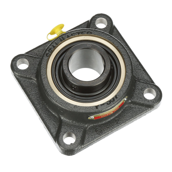 Sealmaster ESF-32 CDB Mounted Ball Bearings, Black Oxide Bearing, 4 Bolt Flange Bearings, 2" Diameter, Cast Iron Housing, Set Screw Locking, Contact Seal,High Temperature, Wide Inner Race