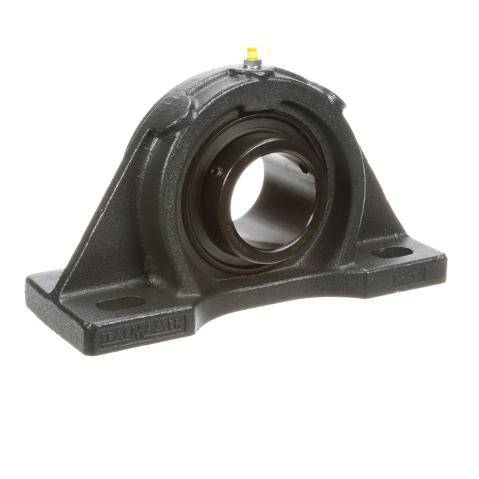 Sealmaster MFP-48C Mounted Ball Bearings, Black Oxide Bearing, 4 Bolt Pillow Block Bearings, 3" Diameter, Cast Iron Housing, Set Screw Locking, Contact Seal, Wide Inner Race