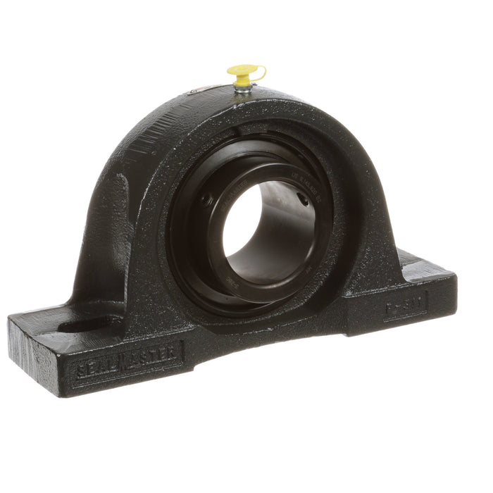 Sealmaster MP-40C Mounted Ball Bearings, Black Oxide Bearing, Pillow Block Bearings, 2-1/2" Diameter, Cast Iron Housing, Set Screw Locking, Contact Seal, Wide Inner Race