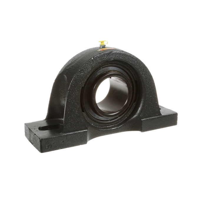 Sealmaster MP-56C Mounted Ball Bearings, Black Oxide Bearing, Pillow Block Bearings, 3-1/2" Diameter, Cast Iron Housing, Set Screw Locking, Contact Seal, Wide Inner Race