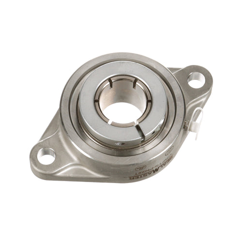 Sealmaster CRFTS-PN22T Mounted Ball Bearings, Phosphorous Nickel Coated Bearing, 2 Bolt Flange Bearings, 1-3/8" Diameter, Stainless Steel Housing, Concentric Locking, High Performance Seal (HPS), Wide Inner Race