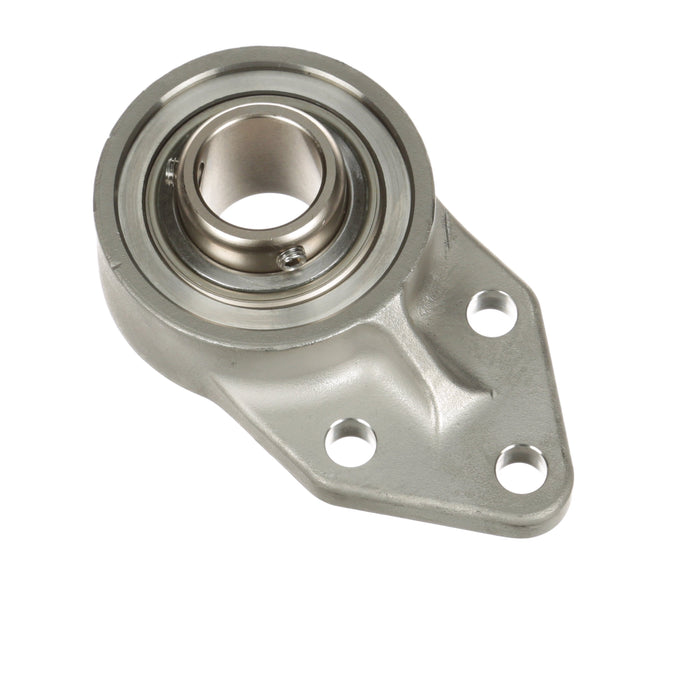 Sealmaster CRFBS-PN20R RMW Mounted Ball Bearings, Phosphorous Nickel Coated Bearing, 3 Bolt Flange Bracket Bearings, 1-1/4" Diameter, Stainless Steel Housing, Set Screw Locking, High Performance Seal (HPS), Reduced Maintenance - Lubed for Life, Wide Inner Race