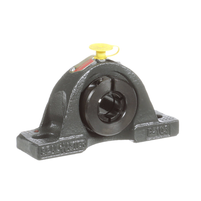 Sealmaster NP-12T Mounted Ball Bearings, Black Oxide Bearing, Pillow Block Bearings, 3/4" Diameter, Cast Iron Housing, Concentric Locking, Felt Labyrinth Seal, Wide Inner Race