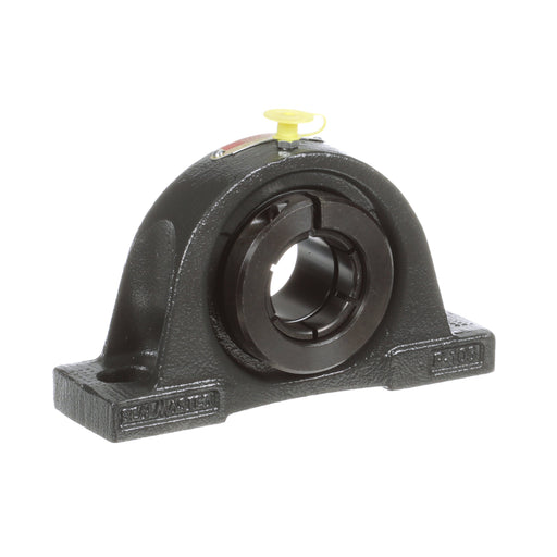 Sealmaster NP-22T Mounted Ball Bearings, Black Oxide Bearing, Pillow Block Bearings, 1-3/8" Diameter, Cast Iron Housing, Concentric Locking, Felt Labyrinth Seal, Wide Inner Race