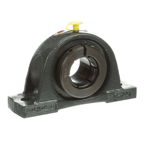 Sealmaster NP-23T Mounted Ball Bearings, Black Oxide Bearing, Pillow Block Bearings, 1-7/16" Diameter, Cast Iron Housing, Concentric Locking, Felt Labyrinth Seal, Wide Inner Race