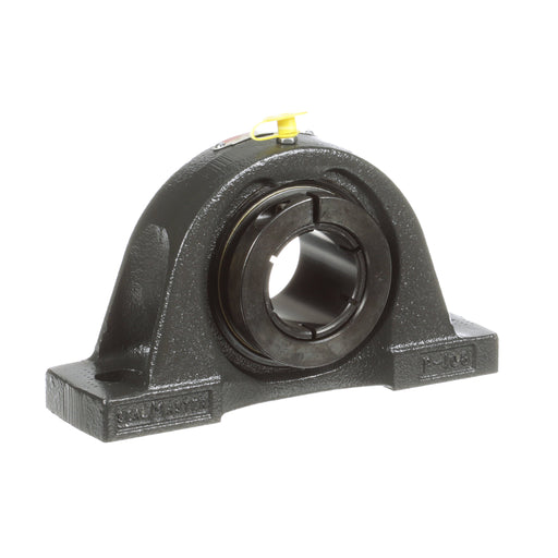 Sealmaster NP-26T Mounted Ball Bearings, Black Oxide Bearing, Pillow Block Bearings, 1-5/8" Diameter, Cast Iron Housing, Concentric Locking, Felt Labyrinth Seal, Wide Inner Race