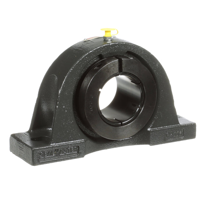 Sealmaster NP-38T Mounted Ball Bearings, Black Oxide Bearing, Pillow Block Bearings, 2-3/8" Diameter, Cast Iron Housing, Concentric Locking, Felt Labyrinth Seal, Wide Inner Race