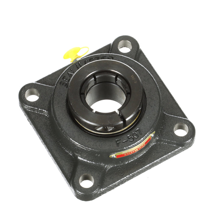 Sealmaster SF-24T HTC Mounted Ball Bearings, Black Oxide Bearing, 4 Bolt Flange Bearings, 1-1/2" Diameter, Cast Iron Housing, Concentric Locking, Contact Seal, High Temperature Seal, High Temperature Grease, Wide Inner Race