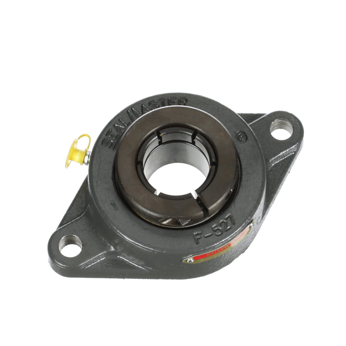 Sealmaster SFT-24T HTC Mounted Ball Bearings, Black Oxide Bearing, 2 Bolt Flange Bearings, 1-1/2" Diameter, Cast Iron Housing, Concentric Locking, Contact Seal, High Temperature Seal, High Temperature Grease, Wide Inner Race