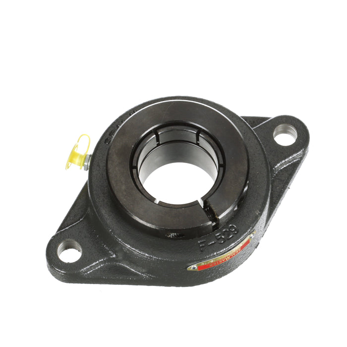 Sealmaster SFT-31T HTC Mounted Ball Bearings, Black Oxide Bearing, 2 Bolt Flange Bearings, 1-15/16" Diameter, Cast Iron Housing, Concentric Locking, Contact Seal, High Temperature Seal, High Temperature Grease, Wide Inner Race