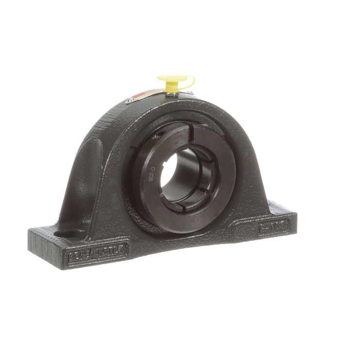 Sealmaster NPL-22T Mounted Ball Bearings, Black Oxide Bearing, Pillow Block Bearings, 1-3/8" Diameter, Cast Iron Housing, Concentric Locking, Felt Labyrinth Seal, Wide Inner Race