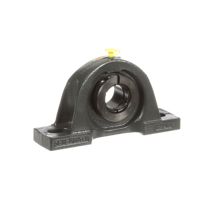 Sealmaster SP-23T Mounted Ball Bearings, Black Oxide Bearing, Pillow Block Bearings, 1-7/16" Diameter, Cast Iron Housing, Concentric Locking, Felt Labyrinth Seal, Wide Inner Race