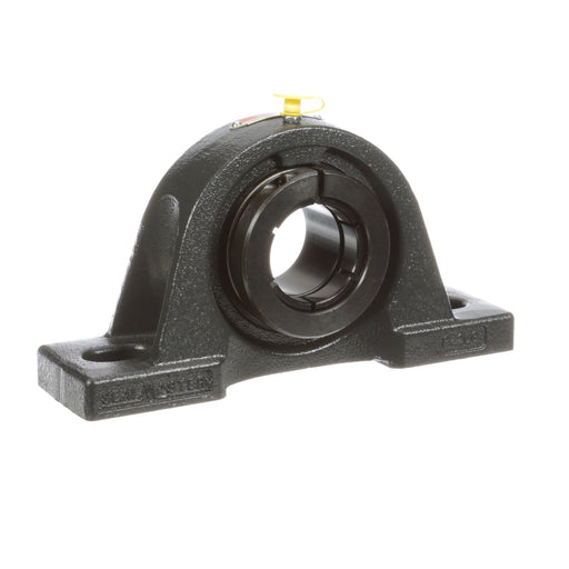 Sealmaster SP-28T Mounted Ball Bearings, Black Oxide Bearing, Pillow Block Bearings, 1-3/4" Diameter, Cast Iron Housing, Concentric Locking, Felt Labyrinth Seal, Wide Inner Race