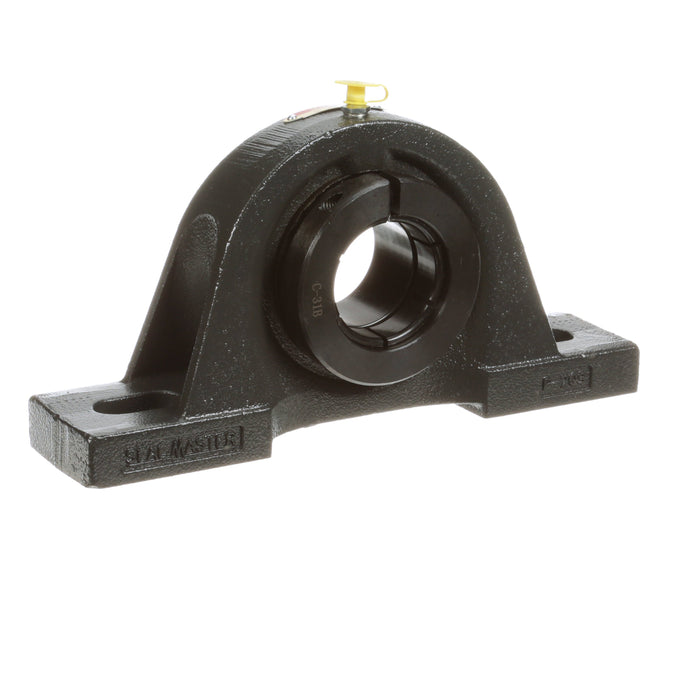 Sealmaster SP-31T Mounted Ball Bearings, Black Oxide Bearing, Pillow Block Bearings, 1-15/16" Diameter, Cast Iron Housing, Concentric Locking, Felt Labyrinth Seal, Wide Inner Race