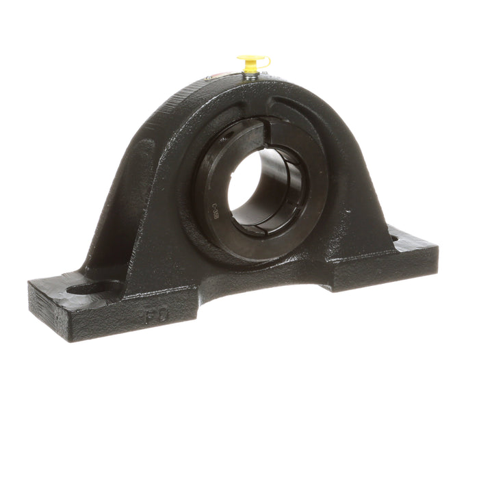 Sealmaster SP-35T Mounted Ball Bearings, Black Oxide Bearing, Pillow Block Bearings, 2-3/16" Diameter, Cast Iron Housing, Concentric Locking, Felt Labyrinth Seal, Wide Inner Race