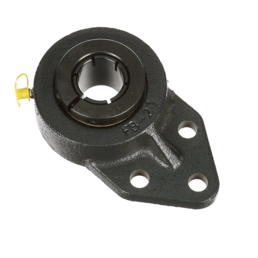 Sealmaster FB-20T Mounted Ball Bearings, Black Oxide Bearing, 3 Bolt Flange Bracket Bearings, 1-1/4" Diameter, Cast Iron Housing, Concentric Locking, Felt Labyrinth Seal, Wide Inner Race