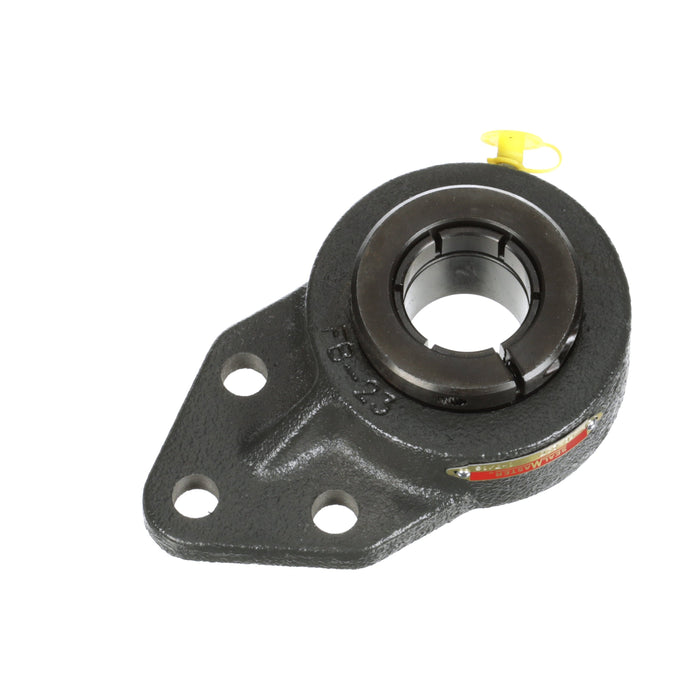 Sealmaster FB-23T Mounted Ball Bearings, Black Oxide Bearing, 3 Bolt Flange Bracket Bearings, 1-7/16" Diameter, Cast Iron Housing, Concentric Locking, Felt Labyrinth Seal, Wide Inner Race