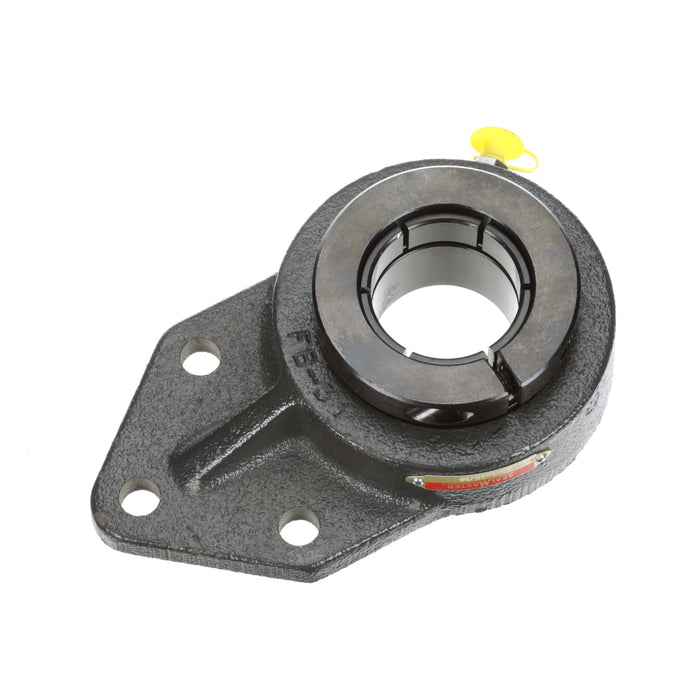 Sealmaster FB-31T Mounted Ball Bearings, Black Oxide Bearing, 3 Bolt Flange Bracket Bearings, 1-15/16" Diameter, Cast Iron Housing, Concentric Locking, Felt Labyrinth Seal, Wide Inner Race