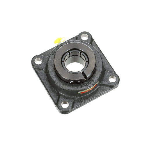 Sealmaster MSF-27T Mounted Ball Bearings, Black Oxide Bearing, 4 Bolt Flange Bearings, 1-11/16" Diameter, Cast Iron Housing, Concentric Locking, Felt Labyrinth Seal, Wide Inner Race