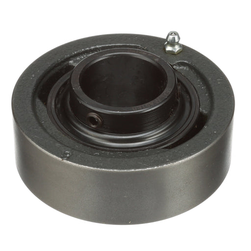 Sealmaster SC-23TC Mounted Ball Bearings, Black Oxide Bearing, Cylindrical Cartridge Bearing, 1-7/16" Diameter, Cast Iron Housing, Concentric Locking, Contact Seal, Wide Inner Race