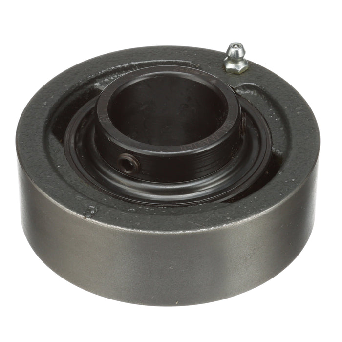 Sealmaster SC-23TC Mounted Ball Bearings, Black Oxide Bearing, Cylindrical Cartridge Bearing, 1-7/16" Diameter, Cast Iron Housing, Concentric Locking, Contact Seal, Wide Inner Race