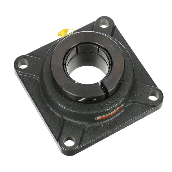 Sealmaster SF-39TC CXU Mounted Ball Bearings, Black Oxide Bearing, 4 Bolt Flange Bearings, 2-7/16" Diameter, Cast Iron Housing, Concentric Locking, Contact Seal, Air Handling Housing Fit, Wide Inner Race