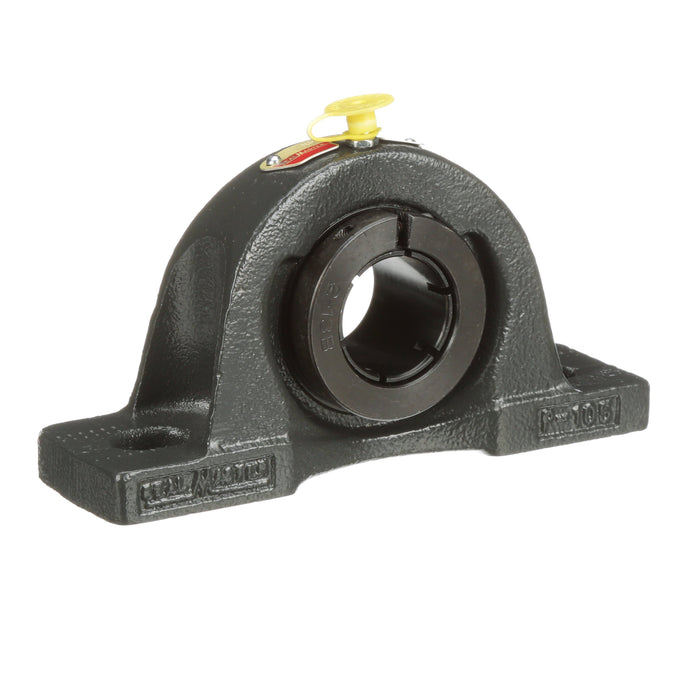 Sealmaster NP-20RT Mounted Ball Bearings, Black Oxide Bearing, Pillow Block Bearings, 1-1/4" Diameter, Cast Iron Housing, Concentric Locking, Felt Labyrinth Seal, Wide Inner Race