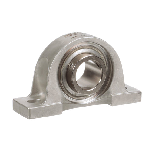 Sealmaster CRPS-PN27 RMW Mounted Ball Bearings, Phosphorous Nickel Coated Bearing, Pillow Block Bearings, 1-11/16" Diameter, Stainless Steel Housing, Set Screw Locking, High Performance Seal (HPS), Reduced Maintenance - Lubed for Life, Wide Inner Race