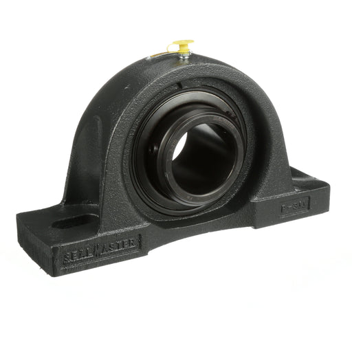 Sealmaster MPD-39 CXU Mounted Ball Bearings, Black Oxide Bearing, Pillow Block Bearings, 2-7/16" Diameter, Cast Iron Housing, Double Set Screw Locking, Felt Labyrinth Seal, Air Handling Housing Fit, Wide Inner Race