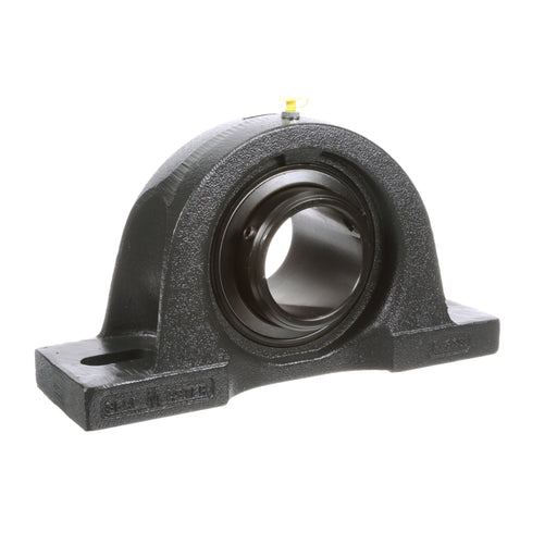 Sealmaster MPD-55 CXU Mounted Ball Bearings, Black Oxide Bearing, Pillow Block Bearings, 3-7/16" Diameter, Cast Iron Housing, Double Set Screw Locking, Felt Labyrinth Seal, Air Handling Housing Fit, Wide Inner Race