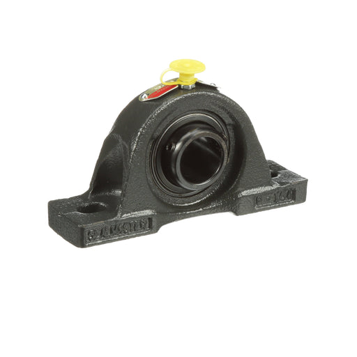 Sealmaster NP-205 Mounted Ball Bearings, Black Oxide Bearing, Pillow Block Bearings, 25mm Diameter, Cast Iron Housing, Set Screw Locking, Felt Labyrinth Seal, Wide Inner Race