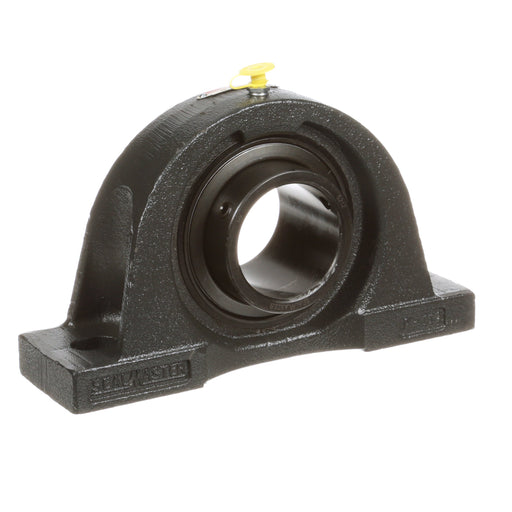 Sealmaster NP-212 Mounted Ball Bearings, Black Oxide Bearing, Pillow Block Bearings, 60mm Diameter, Cast Iron Housing, Set Screw Locking, Felt Labyrinth Seal, Wide Inner Race