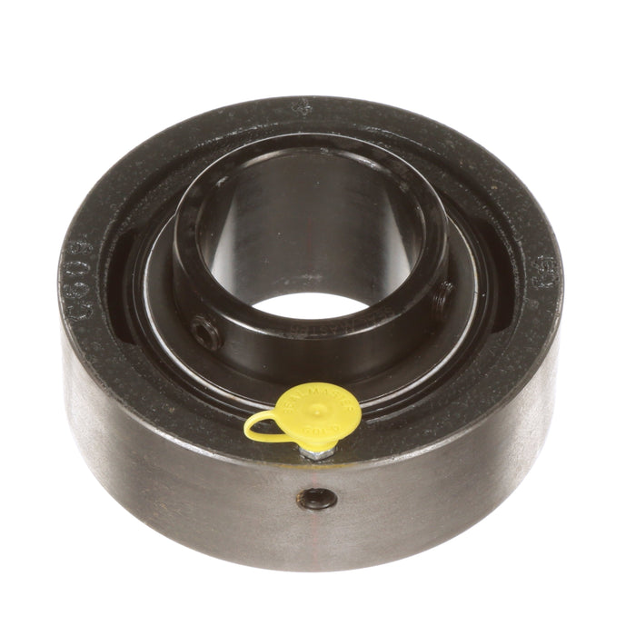 Sealmaster SC-210 Mounted Ball Bearings, Black Oxide Bearing, Cylindrical Cartridge Bearing, 50mm Diameter, Cast Iron Housing, Set Screw Locking, Felt Labyrinth Seal, Wide Inner Race