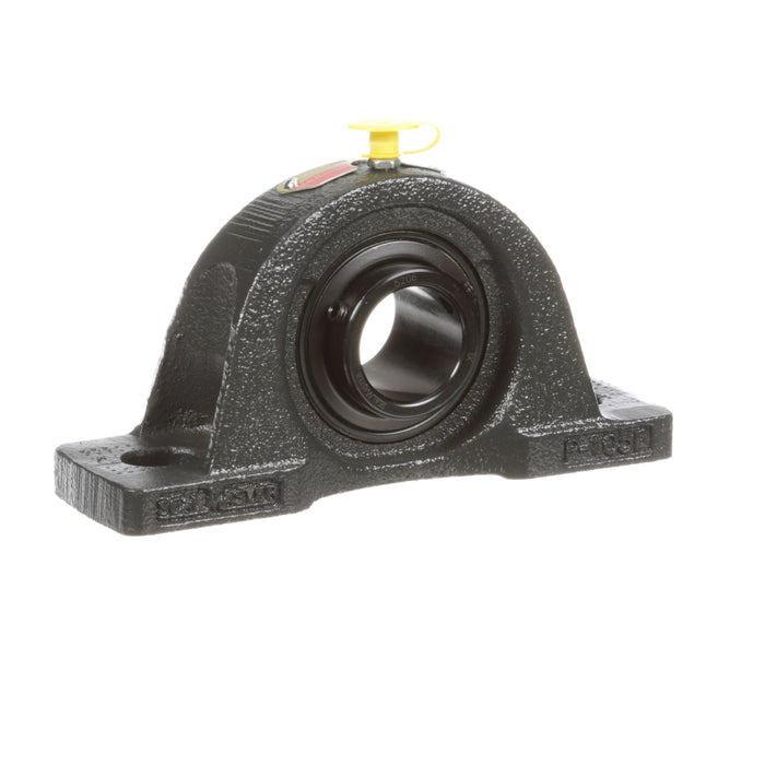 Sealmaster NPL-205 Mounted Ball Bearings, Black Oxide Bearing, Pillow Block Bearings, 25mm Diameter, Cast Iron Housing, Set Screw Locking, Felt Labyrinth Seal, Wide Inner Race