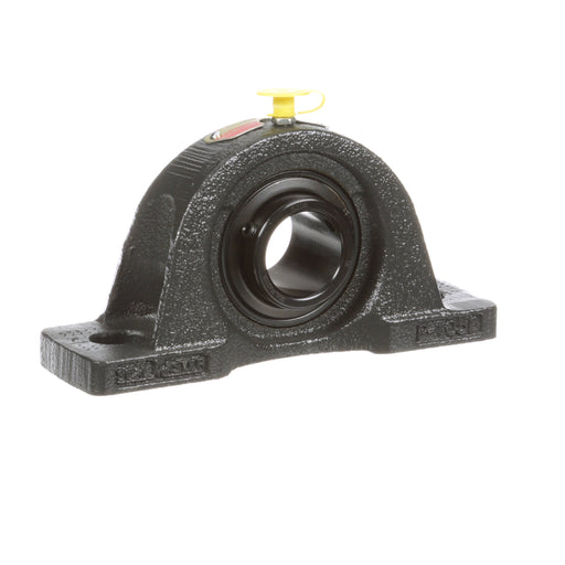 Sealmaster NPL-206 Mounted Ball Bearings, Black Oxide Bearing, Pillow Block Bearings, 30mm Diameter, Cast Iron Housing, Set Screw Locking, Felt Labyrinth Seal, Wide Inner Race