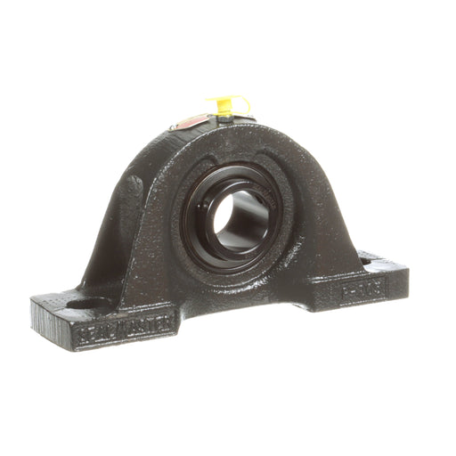 Sealmaster SP-206C Mounted Ball Bearings, Black Oxide Bearing, Pillow Block Bearings, 30mm Diameter, Cast Iron Housing, Set Screw Locking, Contact Seal, Wide Inner Race