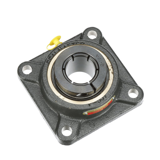 Sealmaster ESF-19T Mounted Ball Bearings, Black Oxide Bearing, 4 Bolt Flange Bearings, 1-3/16" Diameter, Cast Iron Housing, Concentric Locking, Felt Labyrinth Seal, Wide Inner Race