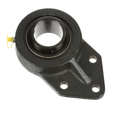 Sealmaster FB-210 Mounted Ball Bearings, Black Oxide Bearing, 3 Bolt Flange Bracket Bearings, 50mm Diameter, Cast Iron Housing, Set Screw Locking, Felt Labyrinth Seal, Wide Inner Race