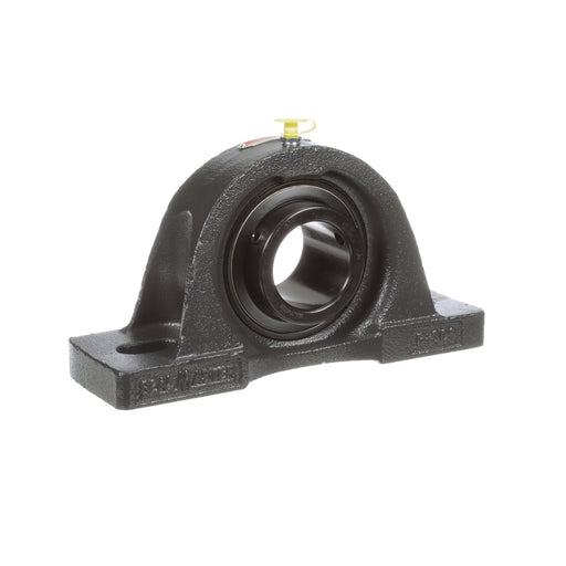 Sealmaster MP-310 Mounted Ball Bearings, Black Oxide Bearing, Pillow Block Bearings, 50mm Diameter, Cast Iron Housing, Set Screw Locking, Felt Labyrinth Seal, Wide Inner Race