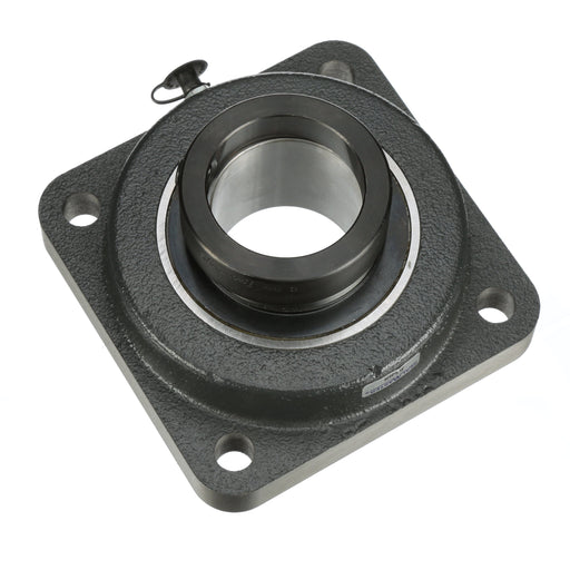 Sealmaster PVR-2538 Mounted Ball Bearings, Steel Bearing, 4 Bolt Flange Bearings, 2-3/16" Diameter, Cast Iron Housing, Eccentric Locking, Wide Inner Race