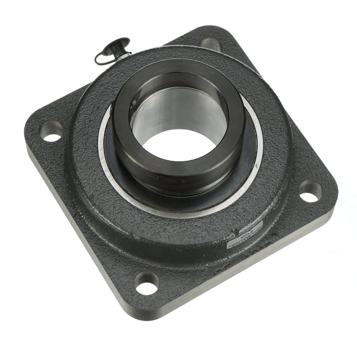 Sealmaster PVR-3243 Mounted Ball Bearings, Black Oxide Bearing, Hanger Bearings, 2-7/16" Diameter, Cast Iron Housing, Wide Inner Race