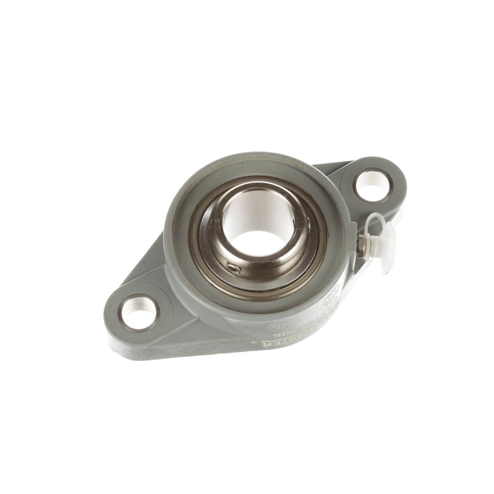 Sealmaster CRFTC-PN16 Mounted Ball Bearings, Phosphorous Nickel Coated Bearing, 2 Bolt Flange Bearings, 1" Diameter, Thermoplastic Housing,  Set Screw Locking, High Performance Seal (HPS), Wide Inner Race